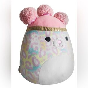 NWT - Squishmallows Squishdoos Beebz multi color Leopard print 12” Plush Toy